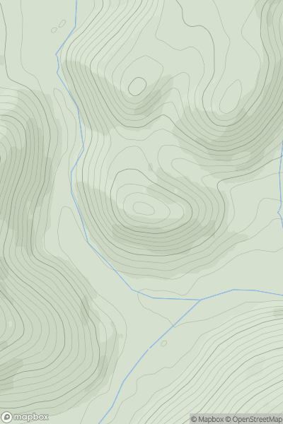 Thumbnail image for Sugar Loaf [Welshpool to Hay-on-Wye] showing contour plot for surrounding peak